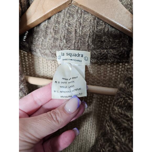 Vintage La Squadra Italian Made Button Up Cardigan Men's size Large - Picture 9 of 10